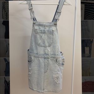 Light denim overall dress